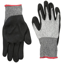 Guantes Resistentes a Cortes, Nitrilo Arenoso de Palma, Uso General, Palm Dipped Black